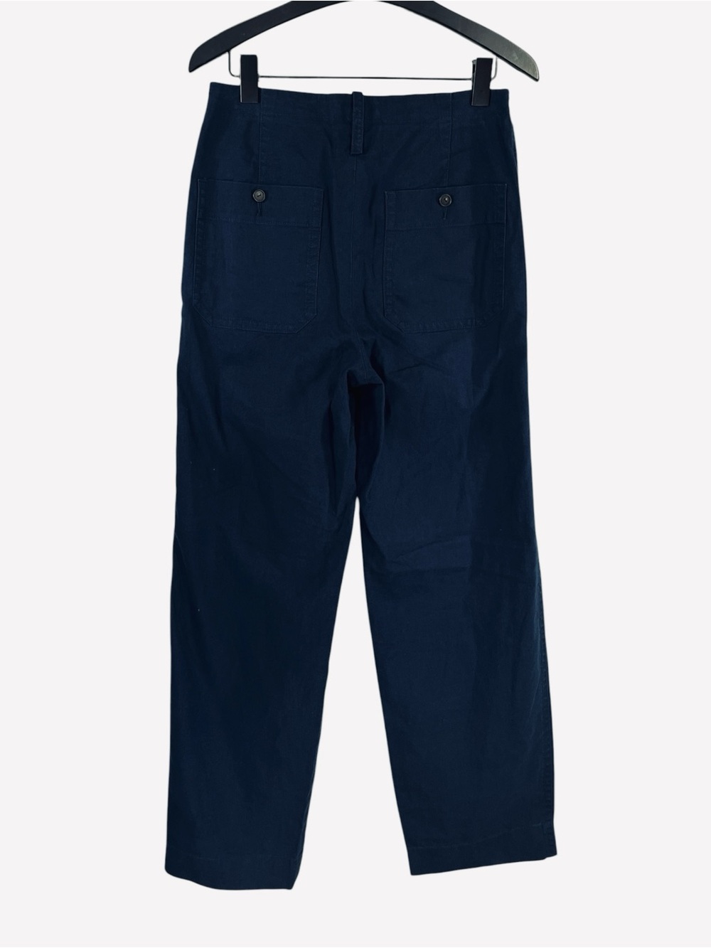 NWT Vince Tie Front Pull On Pants in Navy Size Small Hemp/Cotton Blend - Picture 7 of 10